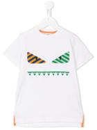 Fendi Kids Bag Bugs Print T-shirt, Boy's, Size: 12 Yrs, White