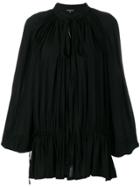 Ann Demeulemeester Mandarin Collar Blouse - Black