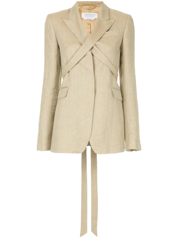 Gabriela Hearst Cross Over Blazer - Nude & Neutrals