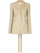 Gabriela Hearst Cross Over Blazer - Nude & Neutrals