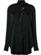 Ellery High Neck Shirt, Women's, Size: 4, Black, Silk