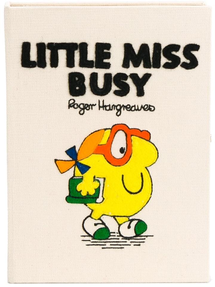 Olympia Le-tan Little Miss Busy Book Clutch, Women's, Nude/neutrals, Cotton/metal/wool Felt