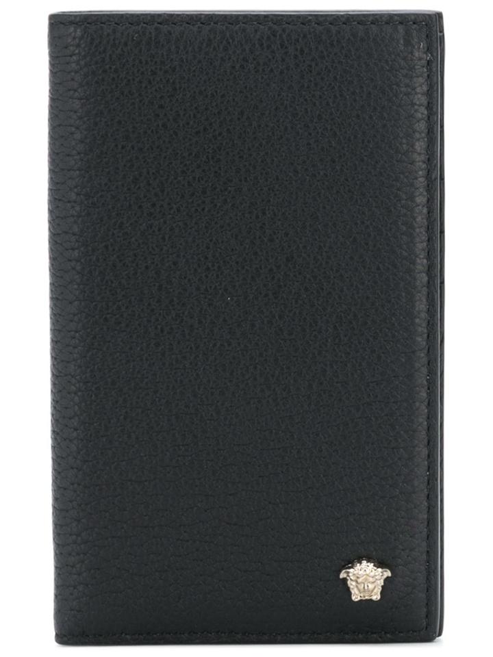 Versace Long Bi-fold Wallet - Black