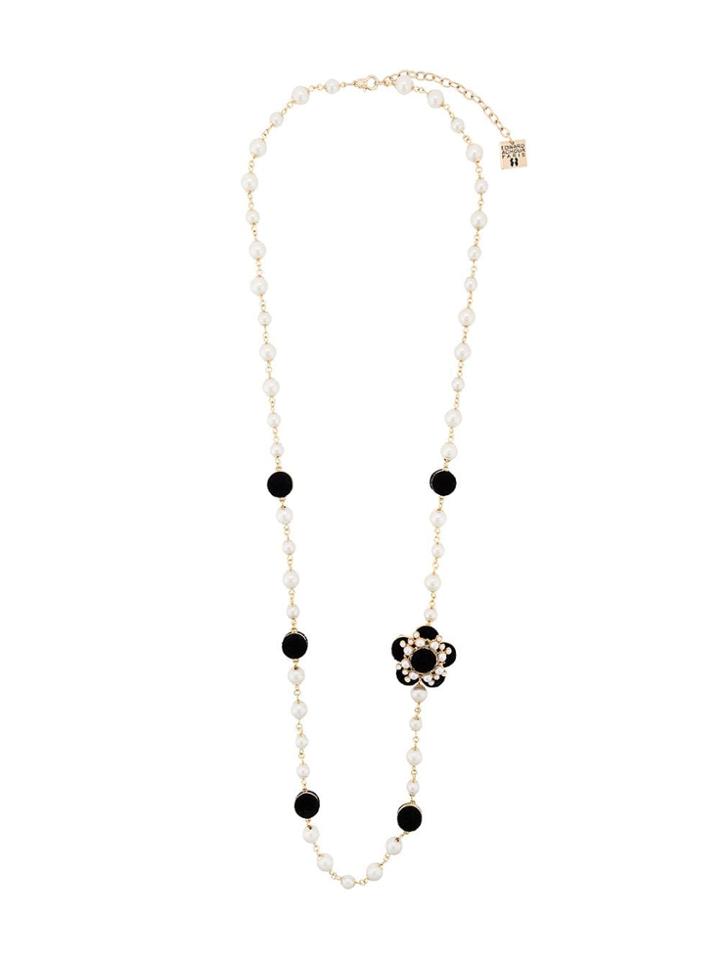 Edward Achour Paris Round Embellished Necklace - Black