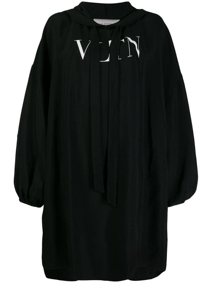 Valentino Vltn Print Oversized Dress - Black