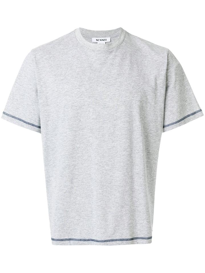 Sunnei Contrast Stitch T-shirt - Grey