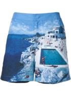 Orlebar Brown Printed Beach Shorts - Blue