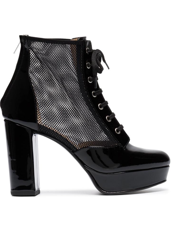 Kalda Rakel 105 Net Lace-up Boots - Black