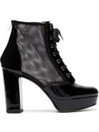 Kalda Rakel 105 Net Lace-up Boots - Black