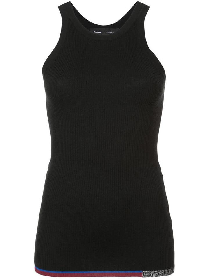 Proenza Schouler Silk Cashmere Tank - Black