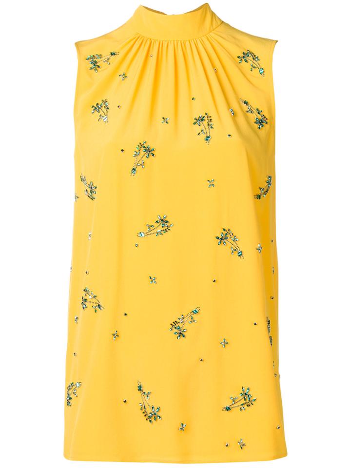 Prada Embellished Sleeveless Top - Yellow & Orange