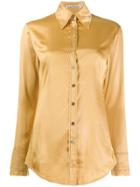 Acne Studios Satin Button-up Shirt - Yellow