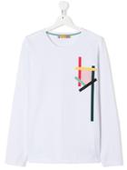 Mumofsix Teen Graphic Print Long-sleeve T-shirt - White