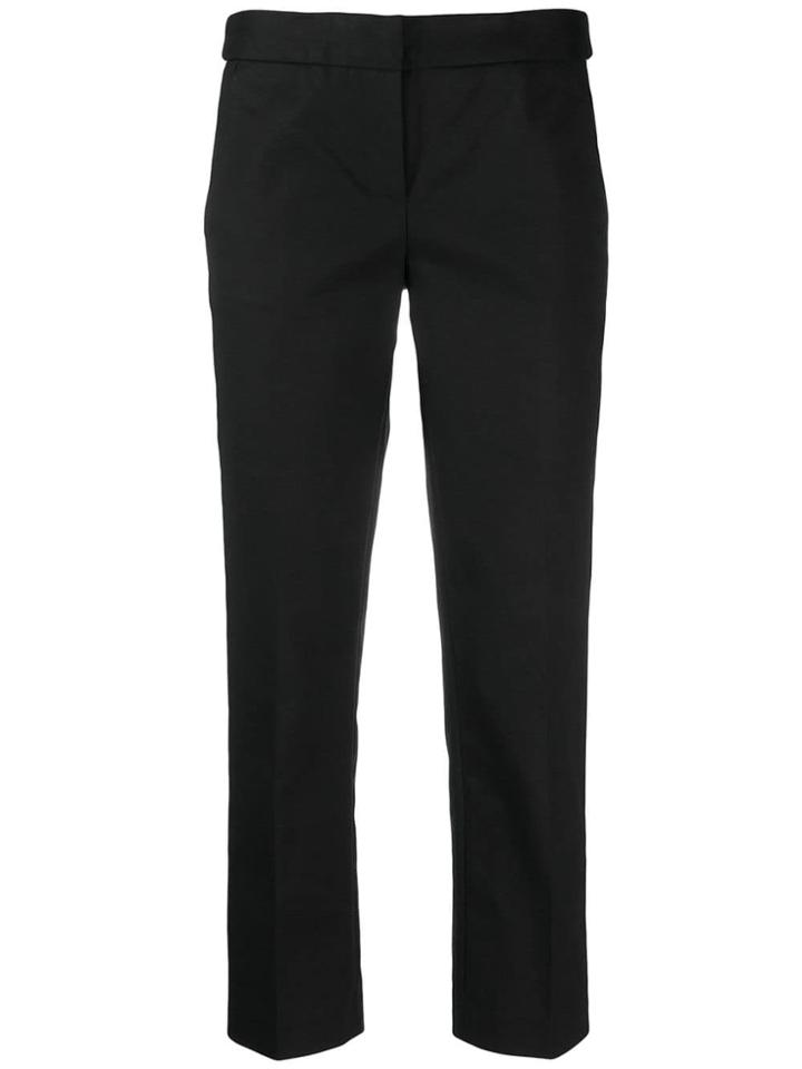 Michael Michael Kors Stripe Cropped Trousers - Black