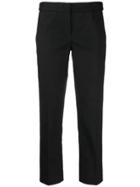 Michael Michael Kors Stripe Cropped Trousers - Black