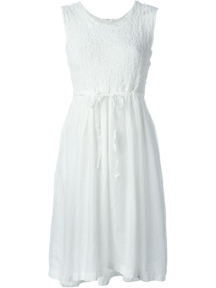 Issey Miyake Cauliflower Textured Day Dress, Women's, White, Cotton/polyester/polyurethane