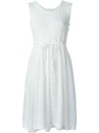 Issey Miyake Cauliflower Textured Day Dress, Women's, White, Cotton/polyester/polyurethane