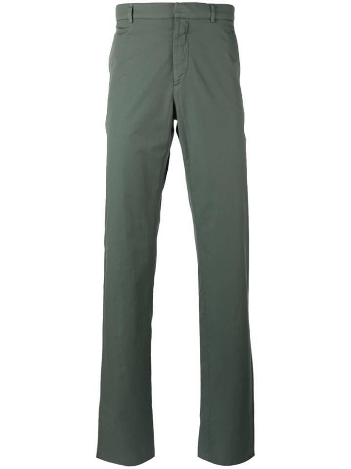 Jil Sander Flared Leg Chinos - Green