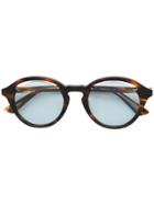 Mcq By Alexander Mcqueen Eyewear Demi Lens Round Sunglasses - Brown