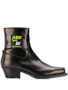 Misbhv Logo Patch Ankle Boots - Black