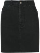 Tibi Denim Mini Skirt - Black
