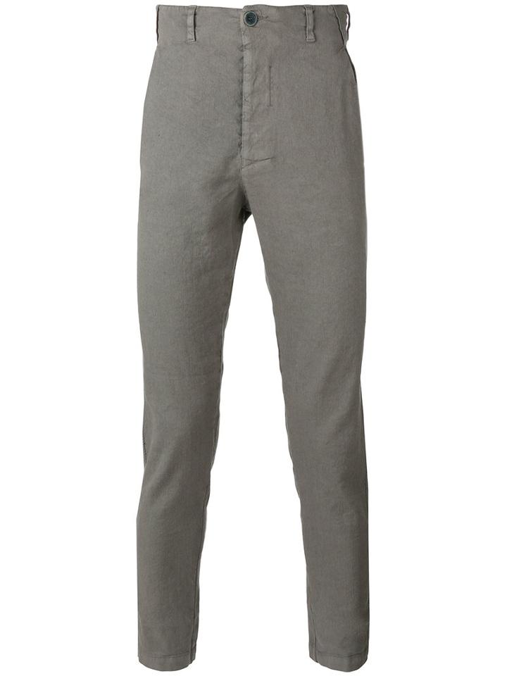 Transit - Plain Chinos - Men - Cotton/linen/flax/spandex/elastane/lyocell - 46, Grey, Cotton/linen/flax/spandex/elastane/lyocell