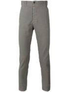 Transit - Plain Chinos - Men - Cotton/linen/flax/spandex/elastane/lyocell - 46, Grey, Cotton/linen/flax/spandex/elastane/lyocell