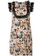 L'autre Chose - Floral Print Dress - Women - Silk - 38, Black, Silk