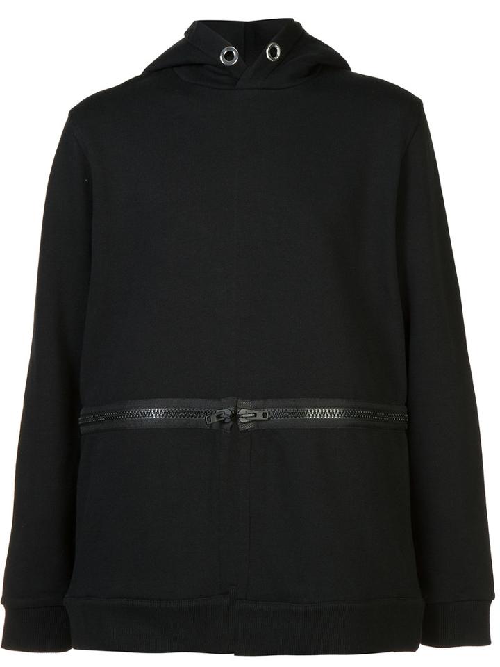 Givenchy - Slit-detail Hooded Sweatshirt - Men - Cotton/viscose - S, Black, Cotton/viscose