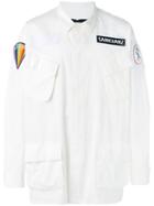 Sankuanz Patch Lab-look Jacket, Men's, Size: Small, White, Cotton/polyester