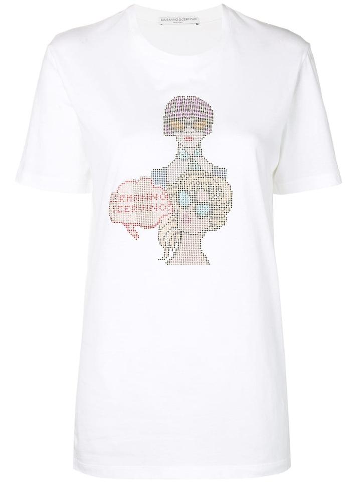 Ermanno Scervino Embellished Short-sleeve T-shirt - White