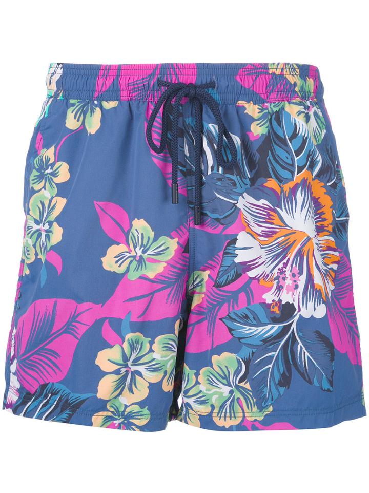 Etro - Floral Print Swim Shorts - Men - Nylon - Xl, Blue, Nylon