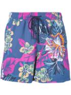 Etro - Floral Print Swim Shorts - Men - Nylon - Xl, Blue, Nylon