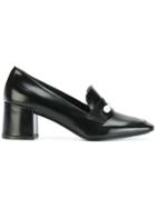 Coliac Pointed Toe Heeled Pumps - Black