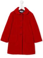 Dolce & Gabbana Kids Peter Pan Collar Coat, Girl's, Size: 12 Yrs, Red