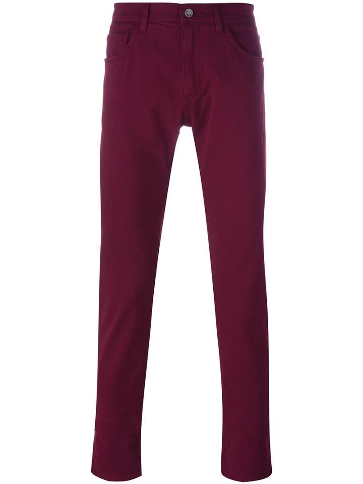 Dolce & Gabbana Slim Fit Jeans, Men's, Size: 50, Red, Cotton/spandex/elastane