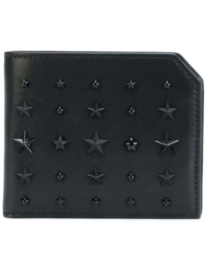 Jimmy Choo Studded 'albany' Billfold Wallet - Black