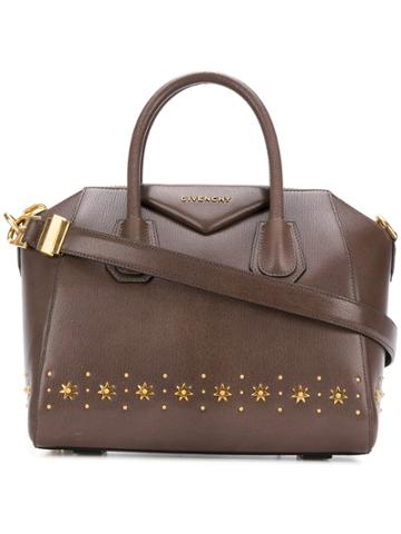 Givenchy Sun Studded Small Antigona Bag - Grey