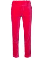 Alice+olivia Cropped Slim-fit Trousers - Pink
