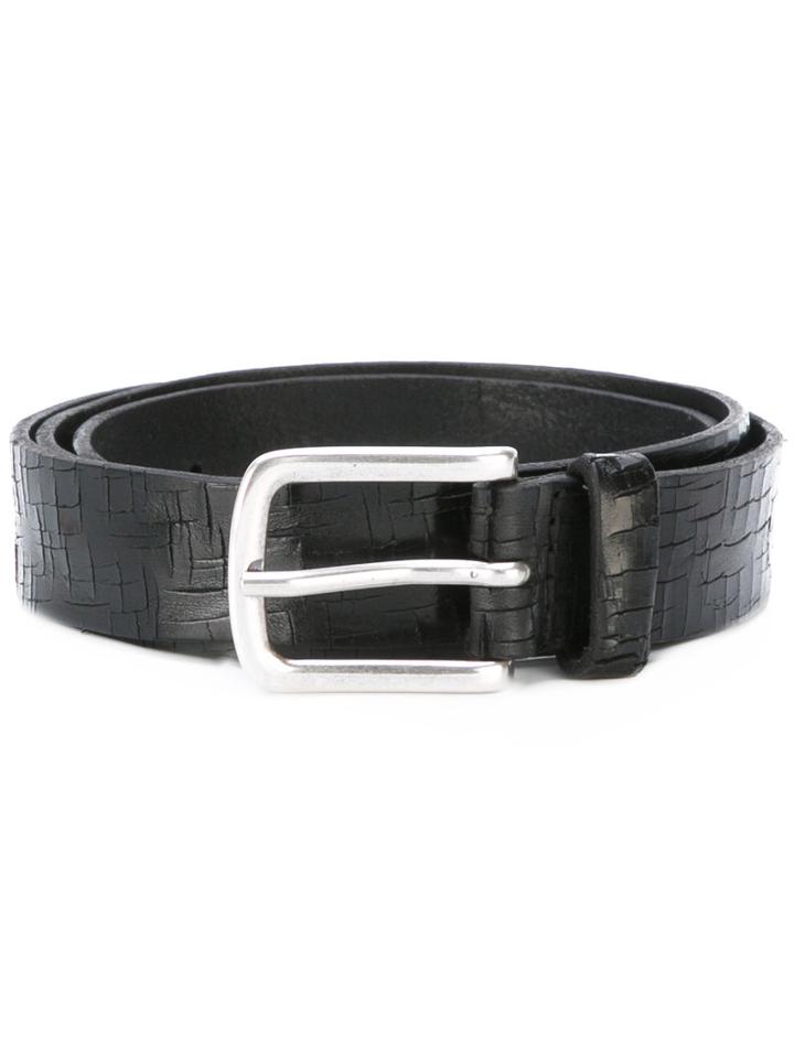 Orciani - Embossed Details Belt - Men - Leather - 110, Black, Leather