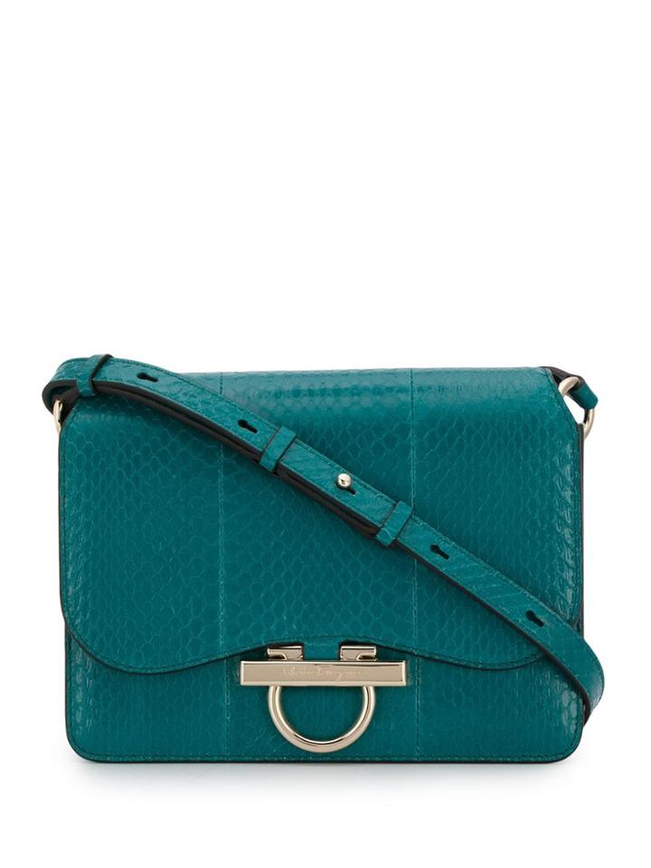 Salvatore Ferragamo Foldover Crossbody Bag - Blue