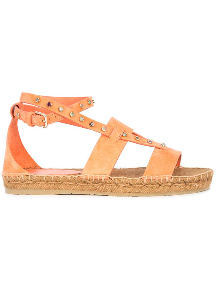 Jimmy Choo Denise Flat Sandals - Pink & Purple