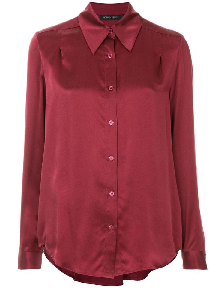Nobody Denim Gabrielle Silk Shirt - Red