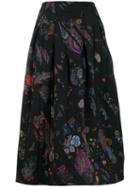 A.f.vandevorst Sheriff Print Pleated Skirt - Black