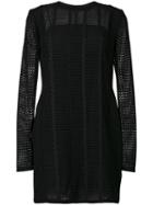 Victoria Victoria Beckham - Panelled Shift Dress - Women - Polyamide/polyester - 12, Black, Polyamide/polyester