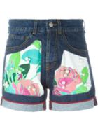 I'm Isola Marras Rose Patch Denim Shorts