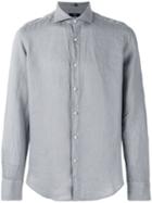 Fay - Classic Shirt - Men - Linen/flax - 43, Grey, Linen/flax