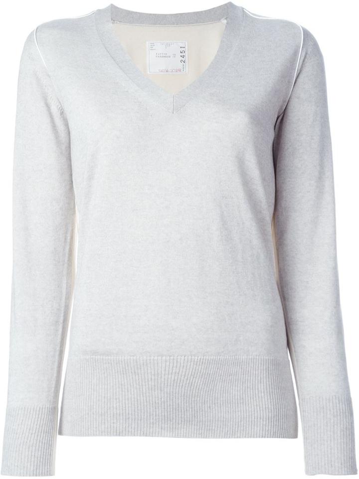 Sacai V-neck Sweater