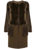 Yves Salomon Detachable Bottom Coat - Brown