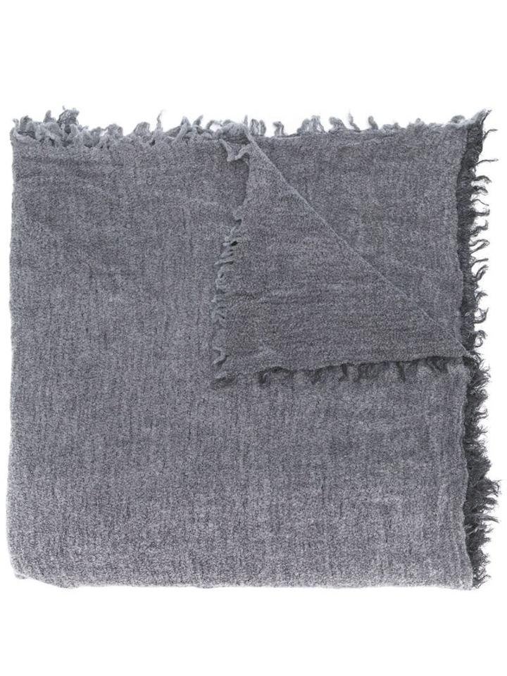 Rundholz Black Label Frayed Hem Scarf - Grey